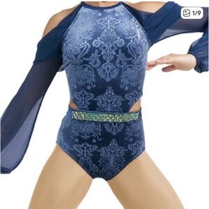 Weissman Navy Blue Patterned Kids Bodysuit